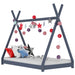 Lettino Montessori Tenda Teepee Legno Massello di Pino - FREEKIDS MONTESSORI