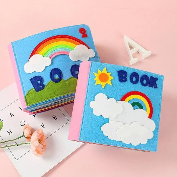 Libro Soft Book in Feltro Arcobaleno - FREEKIDS MONTESSORI